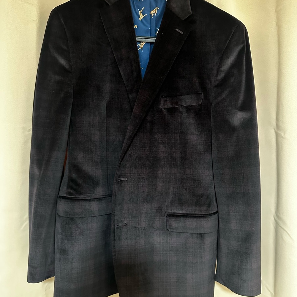 Men's Maroon Suede Blazer